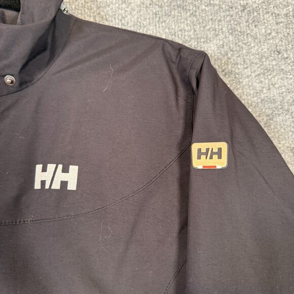 Helly Hansen Jacket Mens Large Black Pockets Full Zip Long Sleeve Winter Ski 176 - Picture 5 of 9